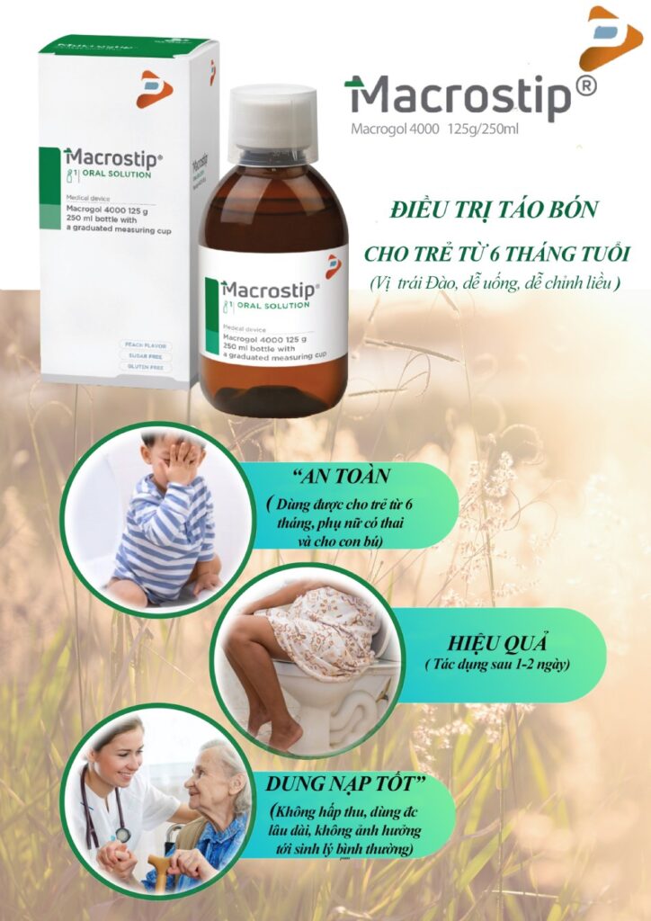 Dung dịch nhuận tràng Macrostip Hỗ trợ làm sạch đại tràng trong